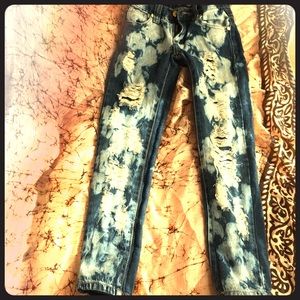 🎀Girls🎀Acid washed distressed jeans